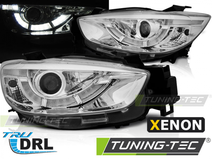 Faruri MAZDA CX5 11-15 CROM TRUE DRL XENON [1]
