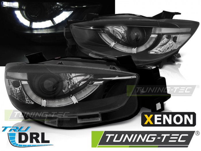 Faruri MAZDA CX5 11-15 NEGRU TRUE DRL XENON [1]