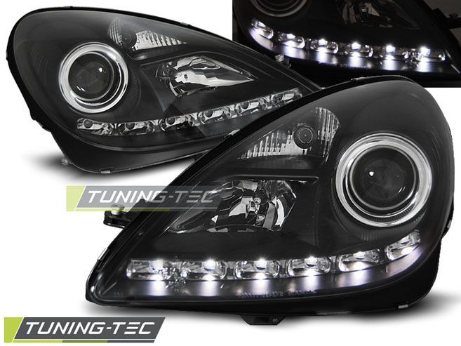 Faruri MERCEDES R171 SLK 04-11 DAYLIGHT NEGRU [1]
