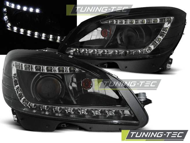 Faruri MERCEDES W204 07-10 DAYLIGHT NEGRU H7 [1]