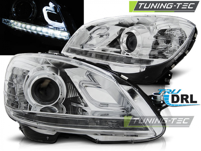 Faruri MERCEDES W204 07-10 TRUE DRL CROM [1]