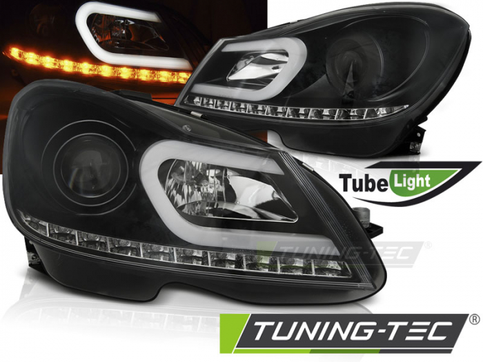 Faruri MERCEDES W204 11-14 NEGRU TUBE LIGHT [1]