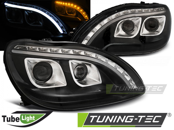 Faruri MERCEDES W220 S-KLASA 09.98-05.05 DAYLIGHT NEGRU [1]