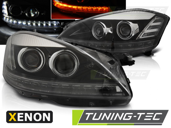 Faruri MERCEDES W221 05-09 DAYLIGHT HID NEGRU [1]