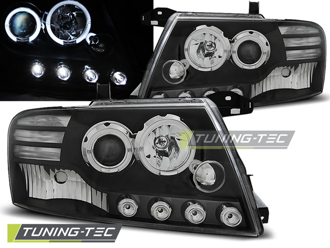 Faruri MITSUBISHI PAJERO V60 00-06 ANGEL EYES NEGRU [1]