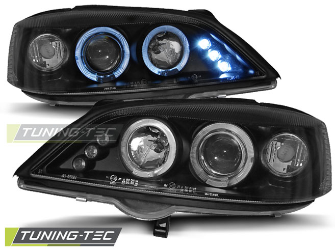Faruri OPEL ASTRA G 02.98-02.04 ANGEL EYES NEGRU [1]