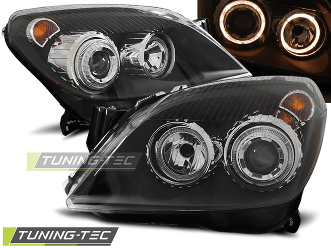 Faruri OPEL ASTRA H 03.04-09 ANGEL EYES NEGRU [1]