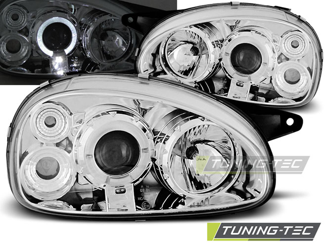 Faruri OPEL CORSA B 02.93-10.00 ANGEL EYES CROM [1]