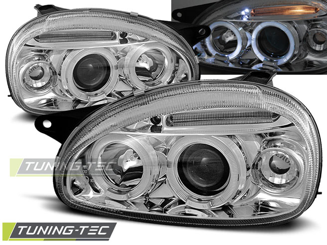 Faruri OPEL CORSA B 02.93-10.00 ANGEL EYES CROM [1]