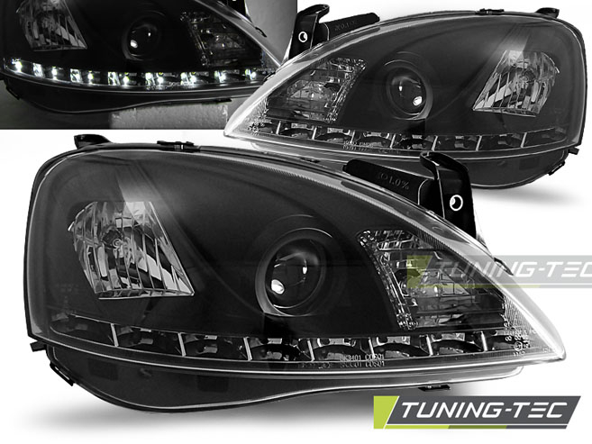 Faruri OPEL CORSA C 11.00-09.06 DAYLIGHT NEGRU [1]