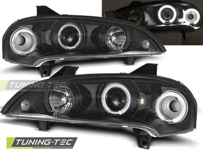 Faruri OPEL TIGRA 09.94-12.00 ANGEL EYES NEGRU [1]