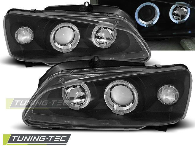 Faruri PEUGEOT 106 08.96-03 ANGEL EYES NEGRU [1]