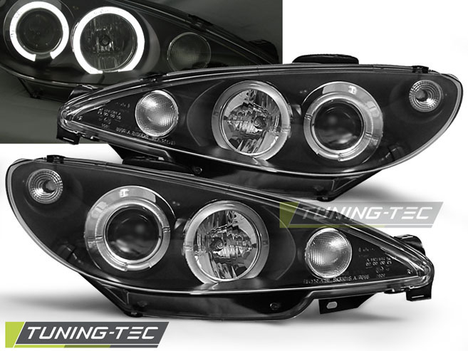 Faruri PEUGEOT 206 10.98-02 ANGEL EYES NEGRU [1]