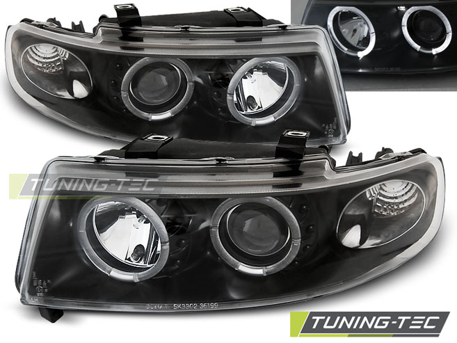 Faruri SEAT LEON / TOLEDO 04.99-08.04 ANGEL EYES NEGRU [1]