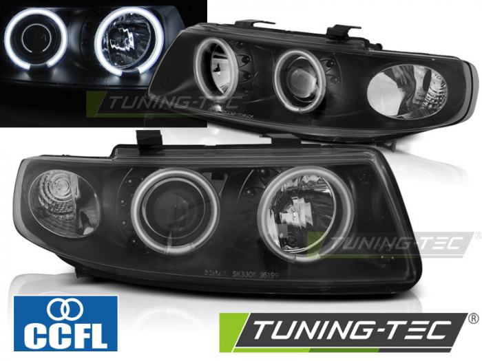 Faruri SEAT LEON / TOLEDO 04.99-08.04 ANGEL EYESCCFL NEGRU [1]