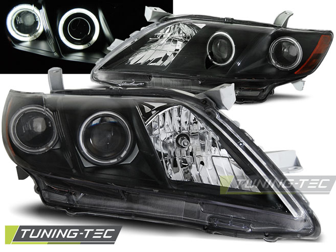 Faruri TOYOTA CAMRY 6 XV40 06-09 ANGEL EYES NEGRU [1]