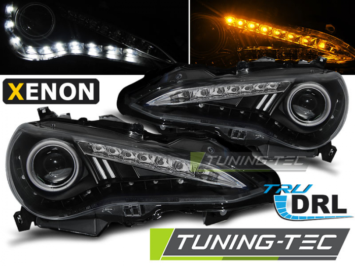 Faruri TOYOTA GT86 12-16 NEGRU TRU DRL [1]