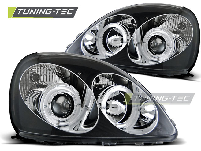 Faruri TOYOTA YARIS 04.99-09.03 ANGEL EYES NEGRU [1]