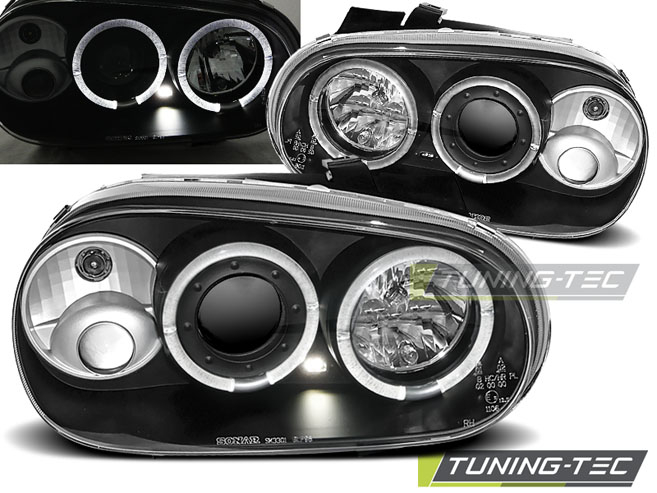 Faruri VW GOLF 4 09.97-09.03 ANGEL EYES NEGRU [1]