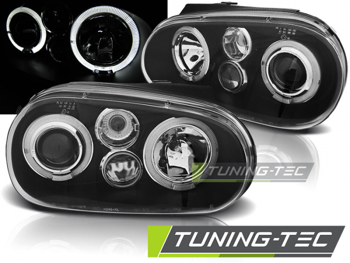 Faruri VW GOLF 4 09.97-09.03 ANGEL EYES NEGRU [1]