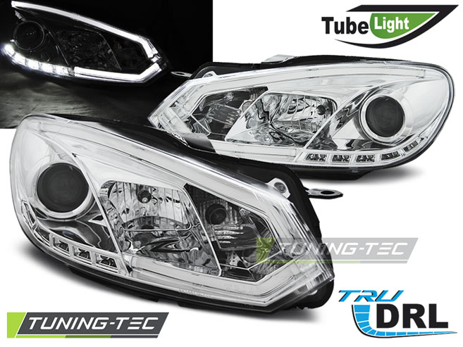 Faruri VW GOLF 6 10.08-12  CROM TUBE LIGHTS TRU DRL [1]
