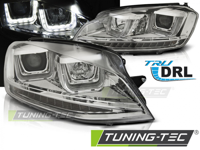 Faruri VW GOLF 7 11.12-  U-TYPE CHROM DRL [1]