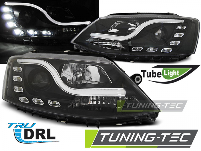 Faruri VW JETTA VI 1.11- TUBE LIGHT TRU DRL NEGRU [1]