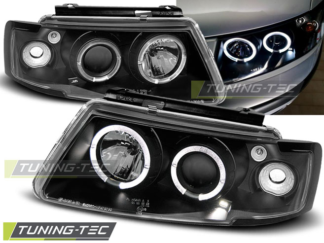Faruri VW PASSAT B5 3B 11.96-08.00 ANGEL EYES NEGRU [1]