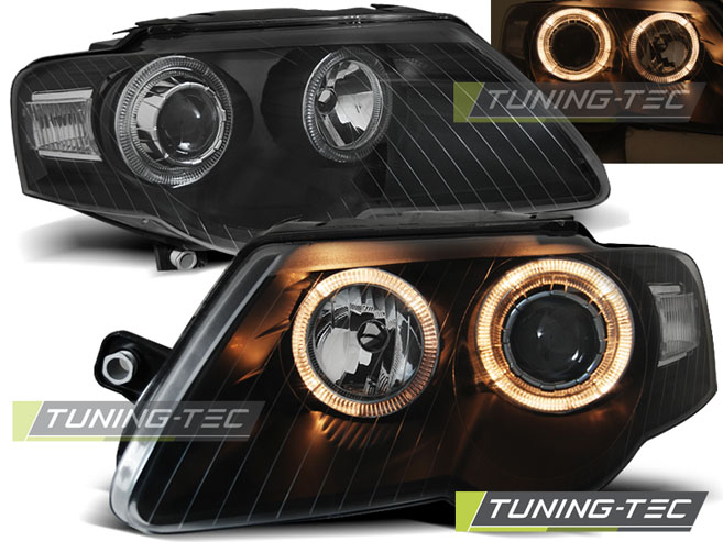Faruri VW PASSAT B6 3C 03.05-10 ANGEL EYES NEGRU [1]