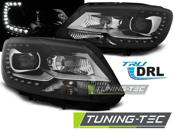 Faruri VW TOURAN II 08.10- NEGRU TRU DRL [1]