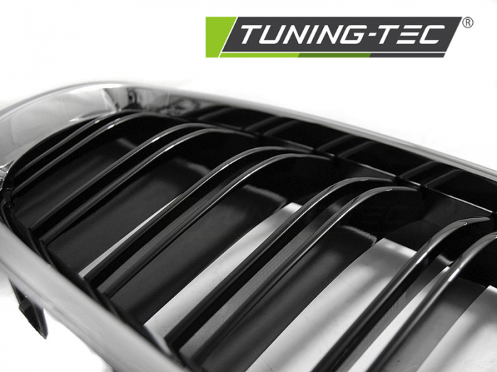 Grila radiator pentru BMW F10/F11 Crom cu negru [3]