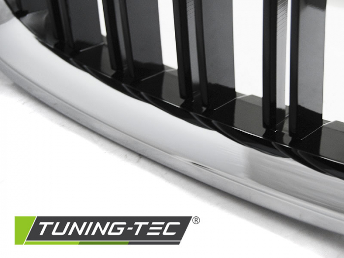 Grila radiator pentru BMW F10/F11 Crom cu negru [2]