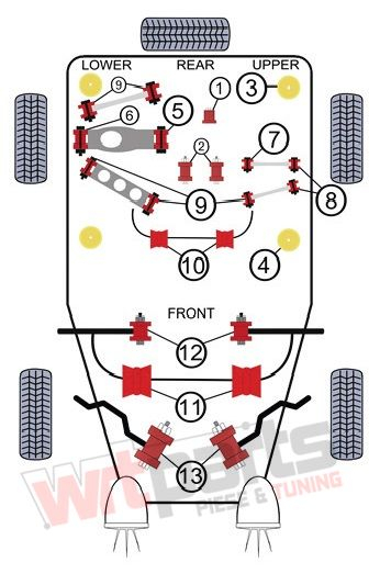 Kit bucse brat spate pentru BMW E81, E82, E87, E88, E90, E93 - 84BM040 [2]