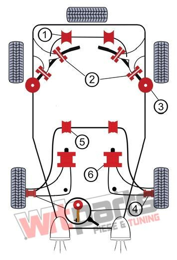 Kit bucse brat spate pentru BMW Seria 3 E36 Compact - 84BM023 [2]