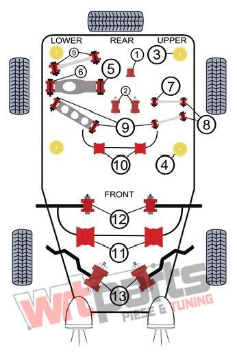 Kit bucse spate BMW E81, 82, 87, 88, BMW E91 Touring - 84BM043 [2]