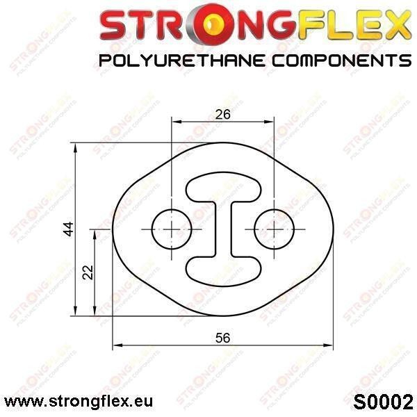 Suport sistem esapament din poliuretan 26 mm - 000002B [2]