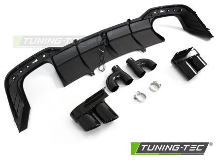 Difuzor Audi A5 F5 S-Line cu Stop LED Glossy Black 2019–2023 [5]