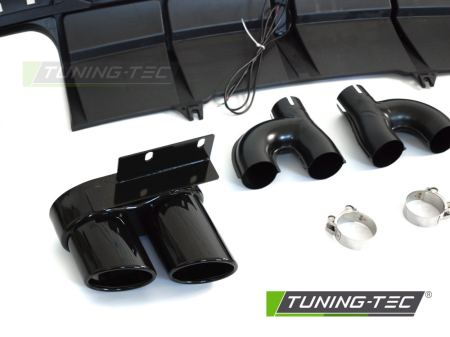 Difuzor Audi A5 F5 S-Line cu Stop LED Glossy Black 2019–2023 [2]