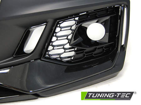 Bara fata AUDI A4 B9 08.15-19 RS4 STYLE PDC cu grile negre lucioase [2]