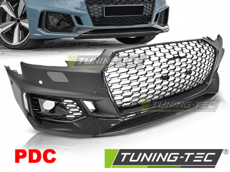 Bara fata AUDI A4 B9 08.15-19 RS4 STYLE PDC cu grile negre lucioase