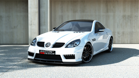 Bara fata - Bara Fata + Branhii laterale + LED + Grila + SPLITTER MERCEDES SLK R171 AMG172 LOOK