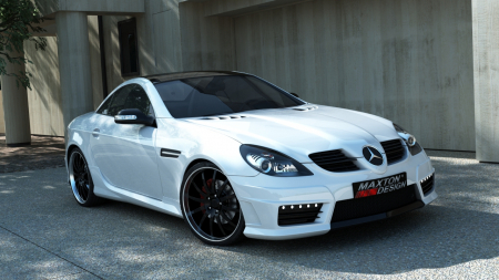 Bara fata - Bara Fata + Branhii laterale + LED + Grile MERCEDES SLK R171 AMG172 LOOK