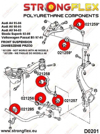 Bucsa bara stabilizatoare fata Audi A4, Audi A6, Passat - 021285B [1]