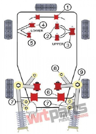 Bucsa bara stabilizatoare pentru Audi A4 B5, B6 Passat 29mm - 84AU007 [1]