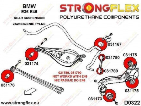 Bucsa poliuretan bieleta antiruliu pentru BMW E30 BMW E36 - 031789B [1]