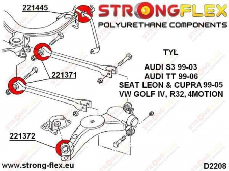 Bucsa poliuretan brat fata pentru Audi S3, Seat Leon, Golf IV - 221372B [1]