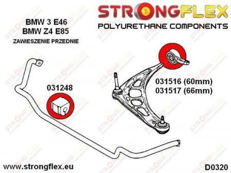 Bucsa poliuretan brat fata pentru BMW E46, BMW Z4 BMW E85 - 031516B [1]