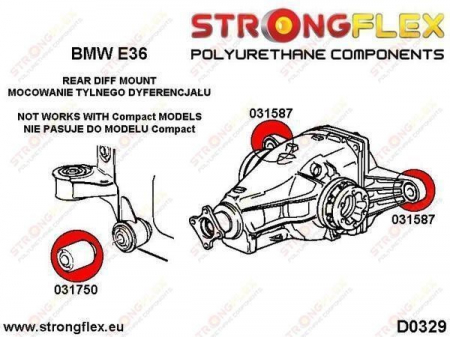 Bucsa poliuretan diferential spate pentru BMW E36 - 031750A [1]