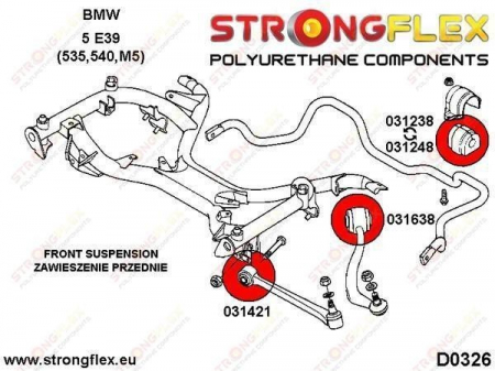 Bucsa poliuretan sport bara stabilizatoare pentru BMW E39 - 031238A [1]