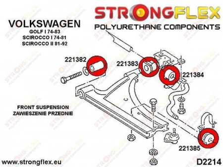 Bucsa poliuretan sport brat fata pentru VW Golf I, Jetta I - 221383A [1]